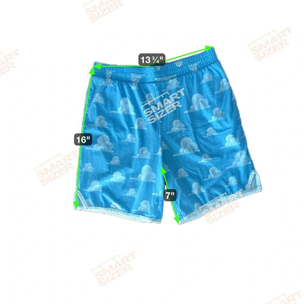 Disney Pixar Blue Cloud Pattern Shorts Size XS - Picture 2 of 6
